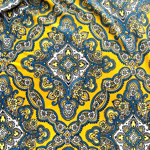 Westport Yellow Paisley Short Sleeve Shirt Size L - Picture 6 of 6